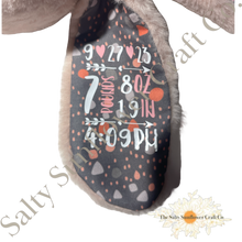 Load image into Gallery viewer, Birth Announcement Plush Keepsake Bunny (Customizable)