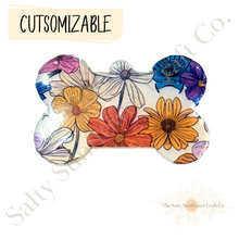 Load image into Gallery viewer, Vibrant Floral Dog Tag *Customizable