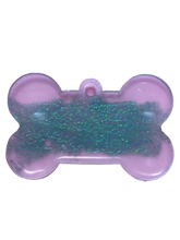 Load image into Gallery viewer, Blue/Green Chameleon Mica Acrylic Dog Tag *Customizable
