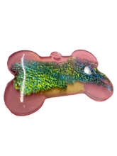 Load image into Gallery viewer, Green Chameleon Mica Acrylic Dog Tag *Customizable