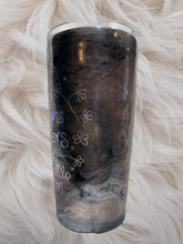 Load image into Gallery viewer, 18.5oz “The earth laughs in flowers.” Ralph Waldo Emerson Resin Tumbler