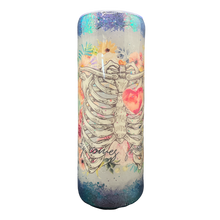 Load image into Gallery viewer, 20oz Beauty Comes From Within Skeleton Holographic Skinny Tumbler