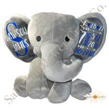 Load image into Gallery viewer, Birth Announcement Plush Keepsake Elephant (Customizable)