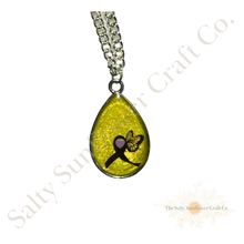 Load image into Gallery viewer, Yellow Butterfly Ribbon Suicide Awarenesss Mental Health Necklace
