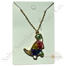 Load image into Gallery viewer, Floral Dinosaur Necklace
