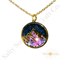 Load image into Gallery viewer, Gold Glitter Mountain Necklace
