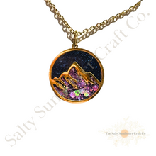 Load image into Gallery viewer, Gold Glitter Mountain Necklace
