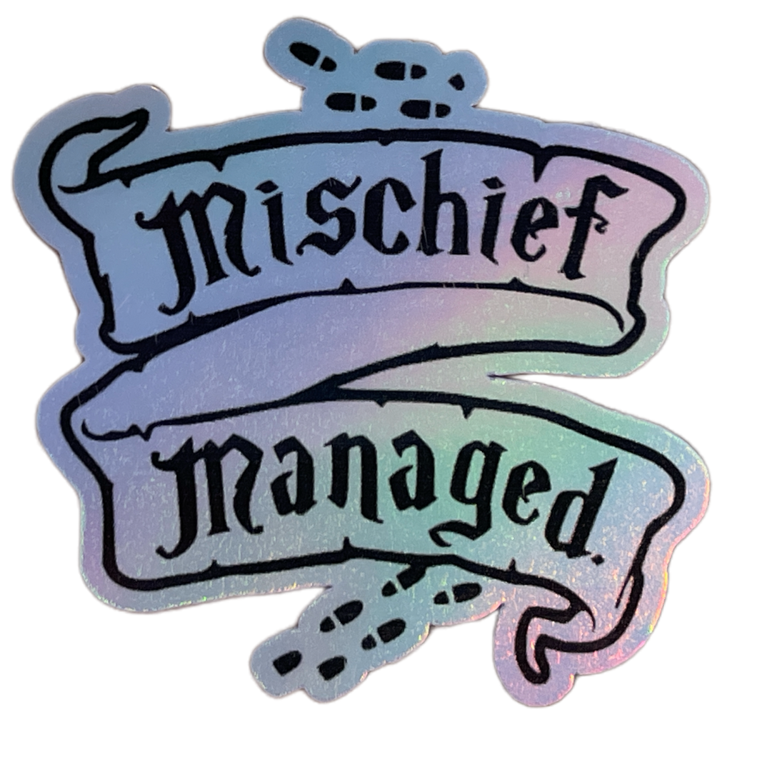 Harry Potter Series:  Mischief Managed Holographic Sticker