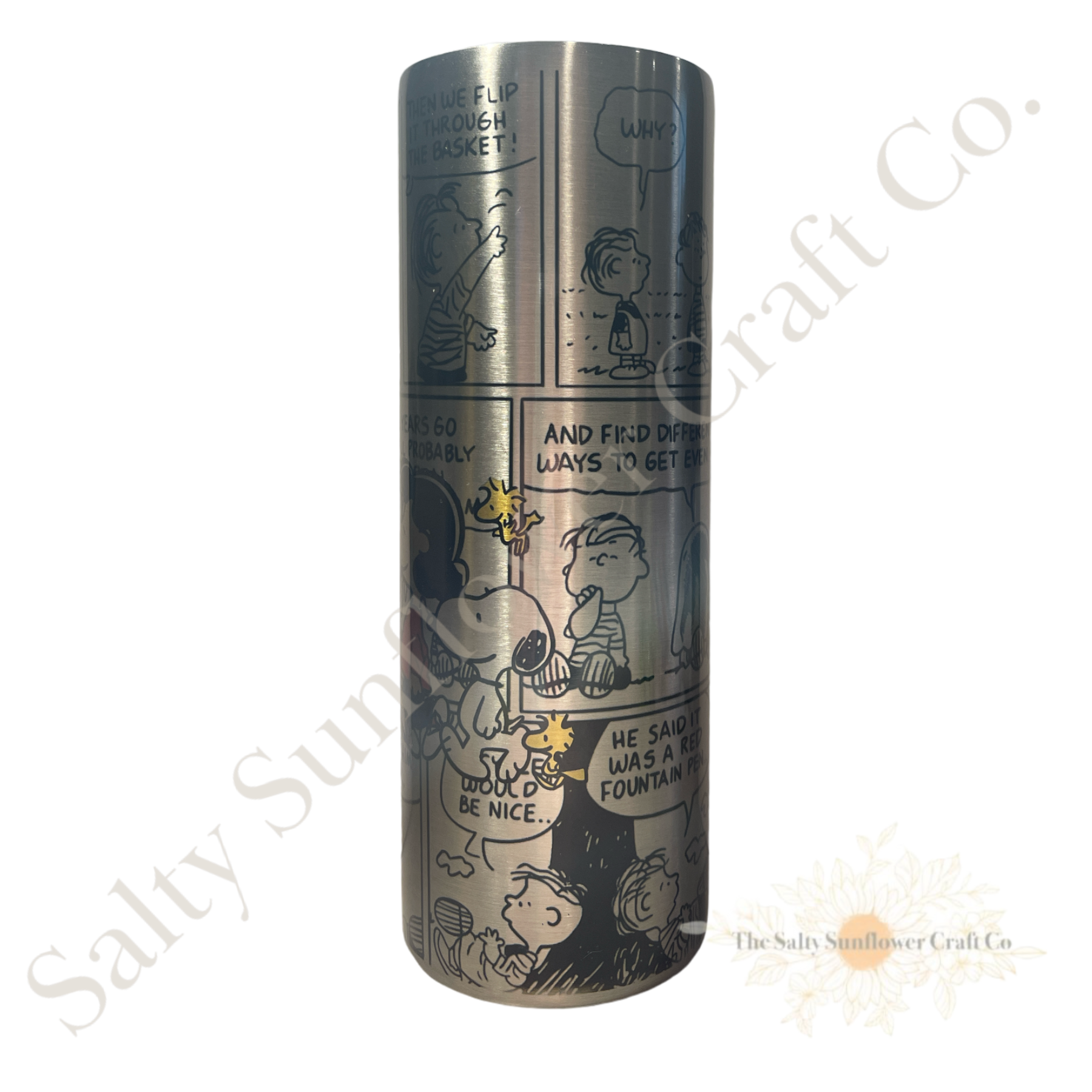 Peanuts 20oz Sublimation Tumbler Designs, Snoopy Straight Skinny