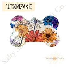 Load image into Gallery viewer, Vibrant Floral Dog Tag *Customizable
