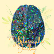 Load image into Gallery viewer, Watercolor Floral Brain Holographic Sticker Series *6 DESIGNS*
