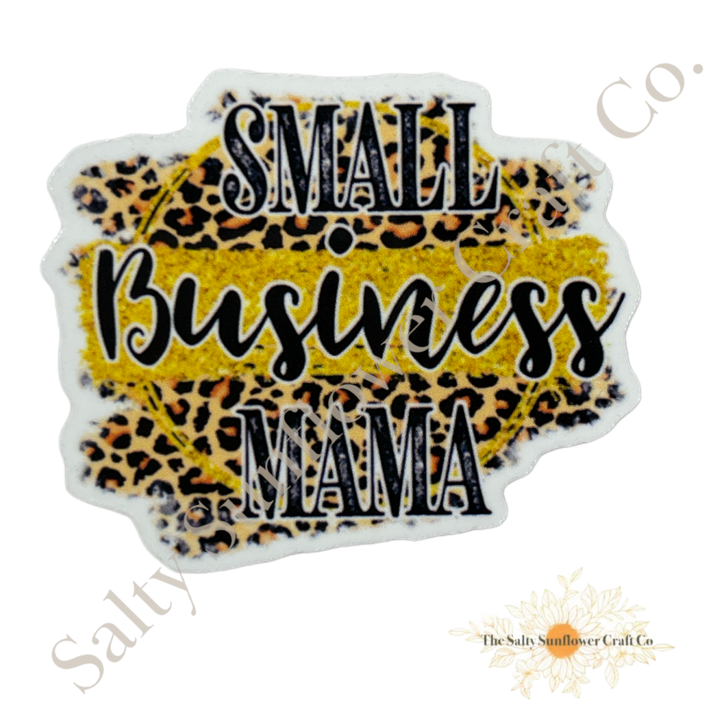 Small Business Mama Animal Print Sticker