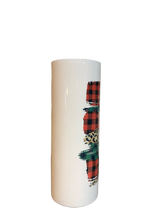 Load image into Gallery viewer, Christmas Reindeer Alcohol Plaid Print 20oz Tumbler
