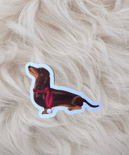 Load image into Gallery viewer, Dachshund Christmas Scarf Sticker *Multiple Options!
