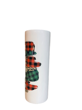 Load image into Gallery viewer, Christmas Reindeer Alcohol Plaid Print 20oz Tumbler
